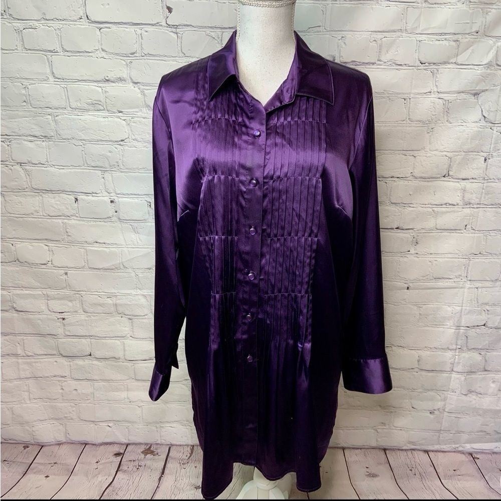 Chico’s Soft Drape Tunic Himalayan Purple XL